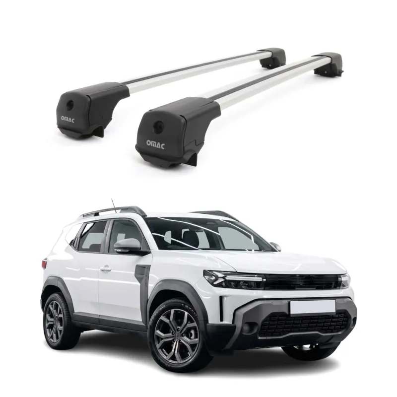 Dachträger Grundträger für Dacia Duster mk3 2024-2026 Aluminium 75kg Grau 2tlg