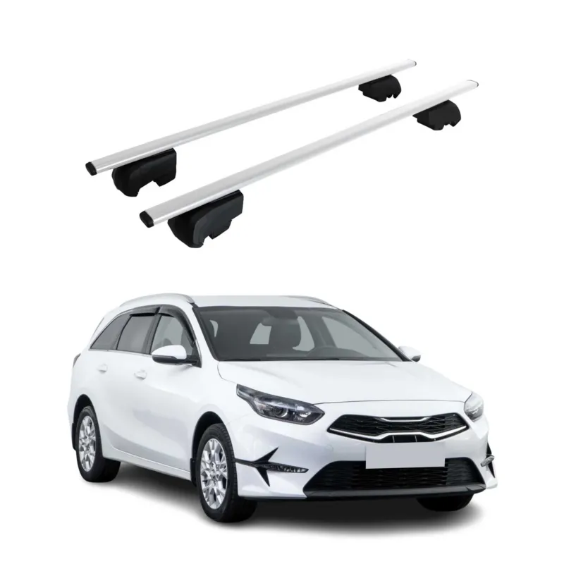 Dachträger Gepäckträger für Kia Cee'D CD 2019-2026 Grundträger ABE Silber 2x