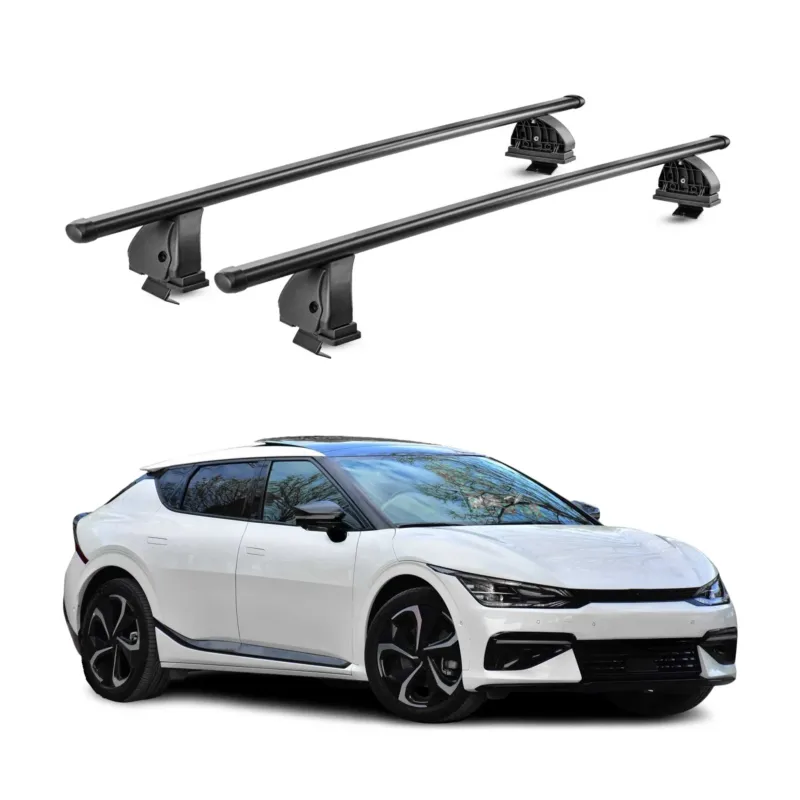 Stahl Dachträger für Kia EV6 2021-2026 TÜV Abschließbar 75 kg 2tlg Schwarz