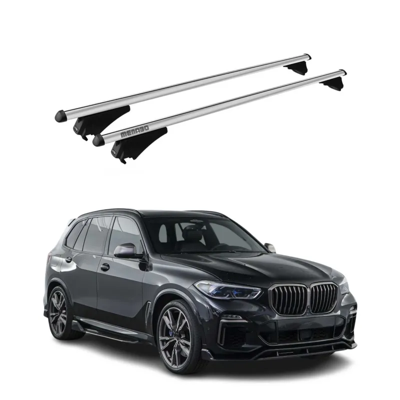 Menabo Dachträger Grundtäger für BMW X5 G05 2019-2026 75kg Alu Silber 2 tlg