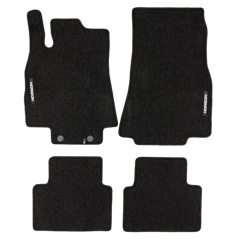Velours Fußmatten für Mercedes-Benz A-Klasse W169 2004-2012 Schwarz 4 teile