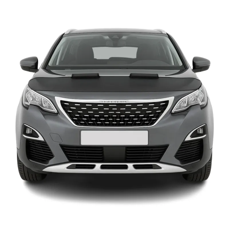 Haubenbra Steinschlagschutz Bonnet Bra für Peugeot 3008 2016-2024 Schwarz Halb