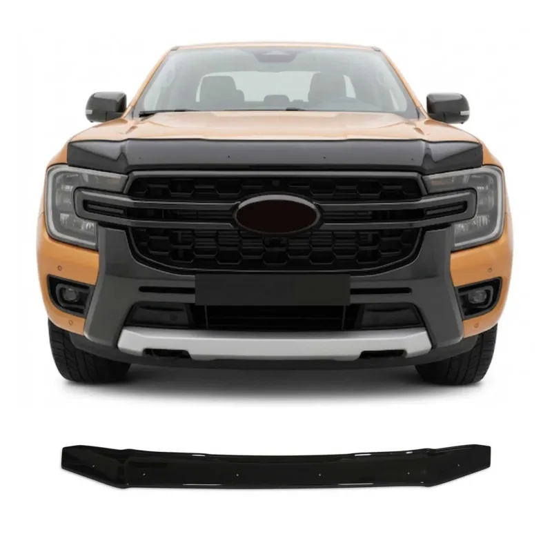 Motorhaube Deflektor Insekten für Ford Ranger P703 2022-2026 ABS Schwarz