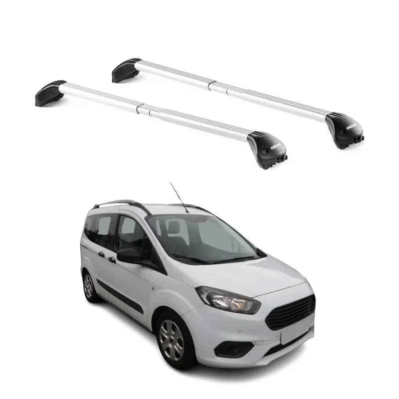Dachträger für Ford Courier Tourneo 2013-2023 3-5 tür 100kg Alu Silber 2x ABE