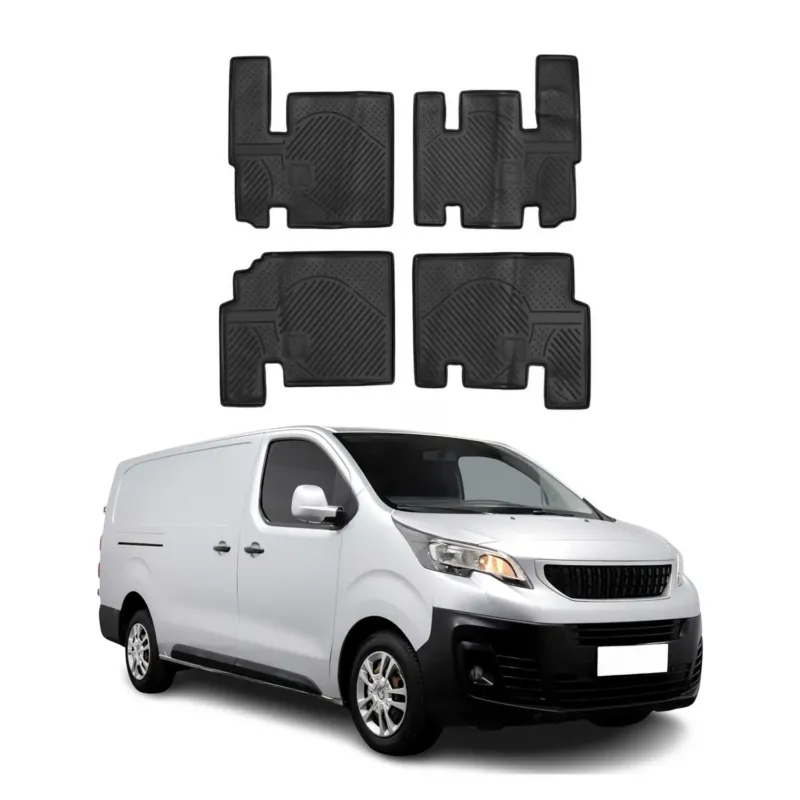 OMAC Gummimatten Fußmatten für Peugeot Expert 2013-2016 TPE Automatte Schwarz 3x