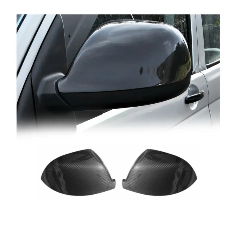 Spiegelkappen Spiegelabdeckung für VW Transporter T5 2010-15 Echt Carbon Schwarz
