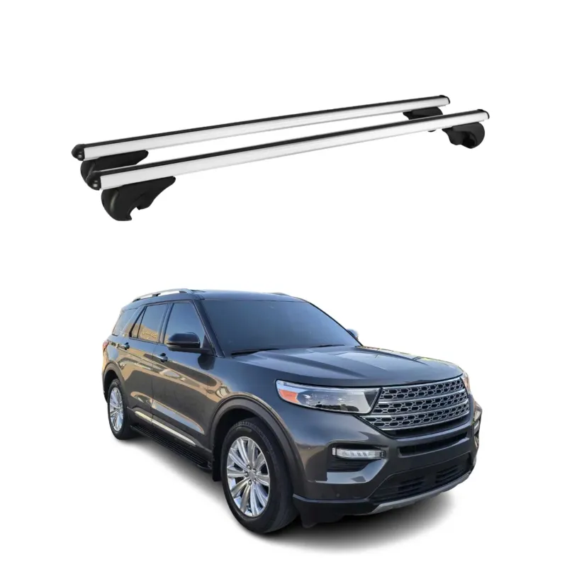 Dachträger Grundtäger für Ford Explorer 2020-2026 75kg Aluminium Silber 2 tlg