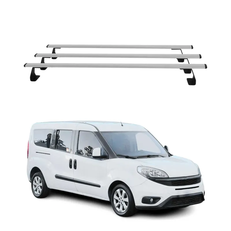 Dachträger Grundtäger für Fiat Doblo 2010-2021 75kg Stahl Silber 3 tlg