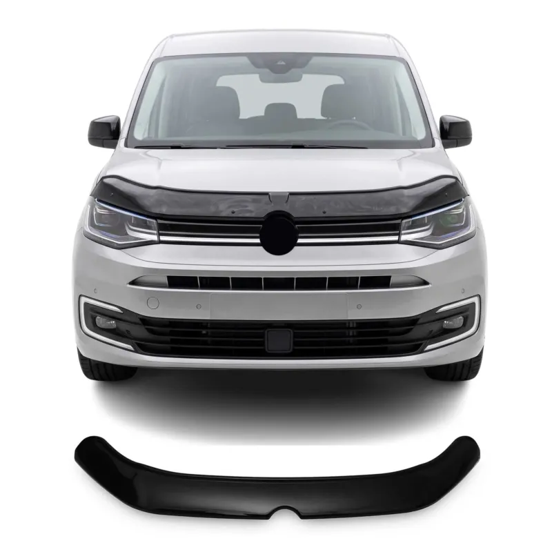 Motorhaube Deflektor Insekten Steinschlagschutz für VW Caddy 2020-2026 Dunkel