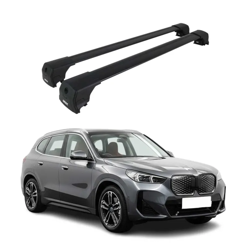 Dachträger Grundtäger für BMW iX1 U11 2022-2026 75kg Aluminium Schwarz 2 tlg