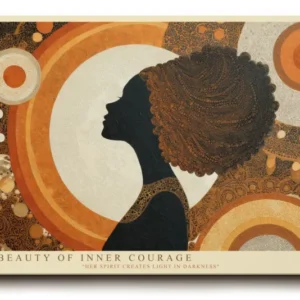 Paul Sinus Wandbild The Beauty of Inner Courage Silhouette of Strength and Light
