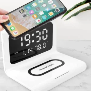 Smart Wireless Charging Alarm Table Clock - Image 0