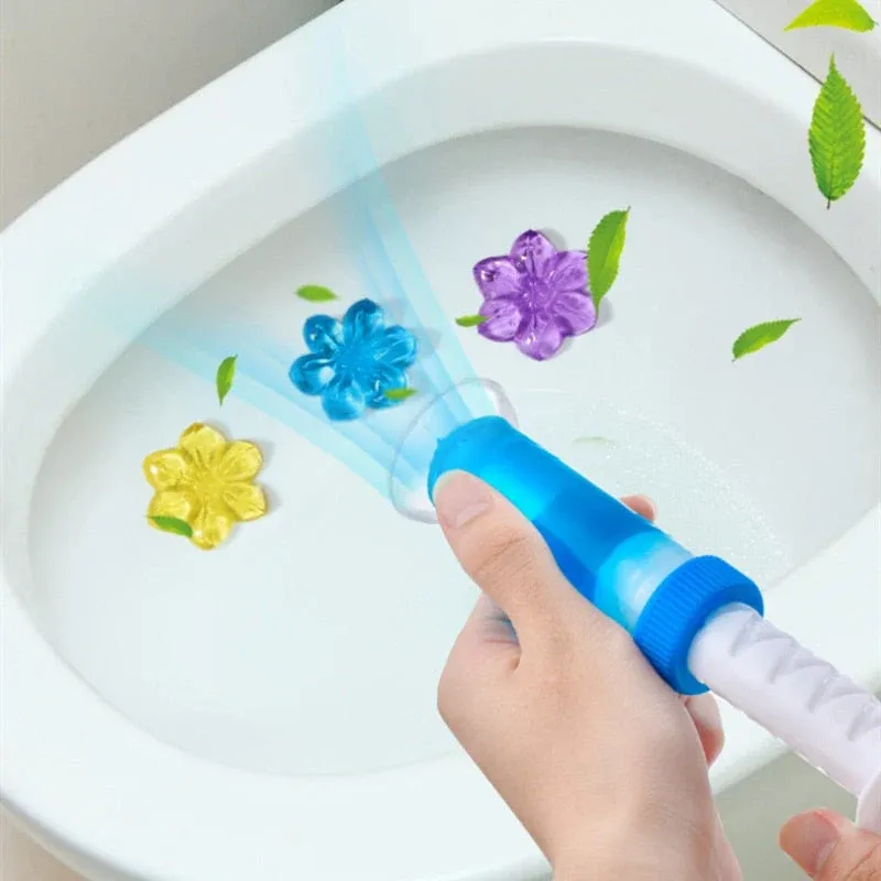 Aromatic Air Freshener Flower Gel Toilet Cleaner - Image 0