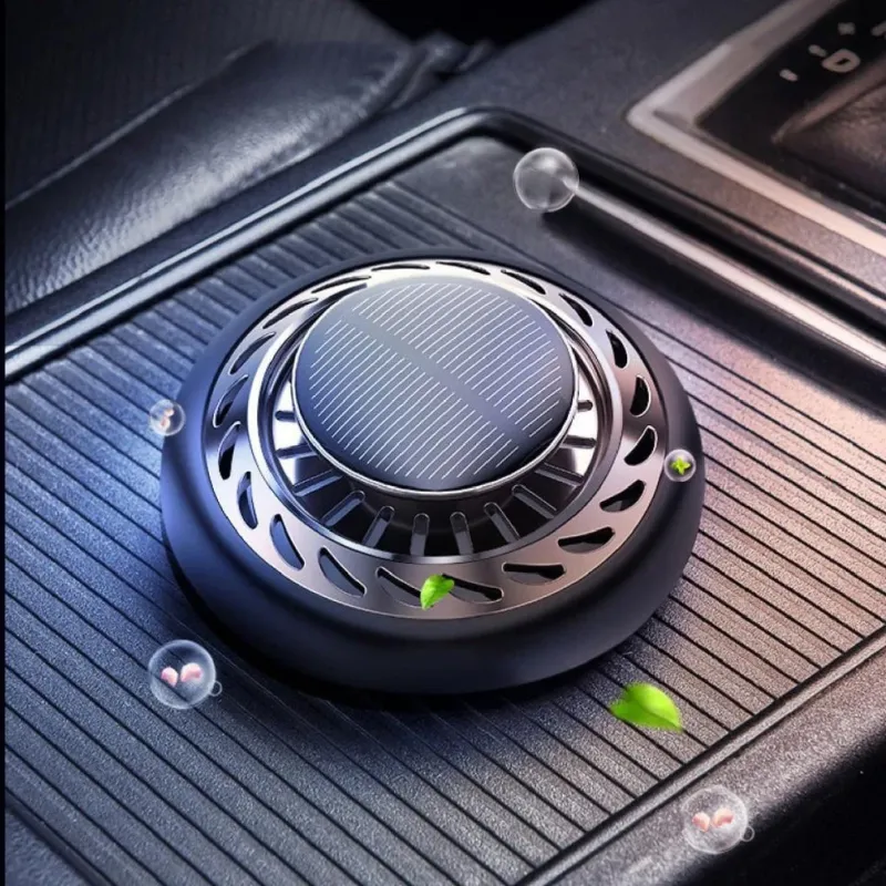 Solar Power Rotating Essential Oil Car Air Freshener - Image 0
