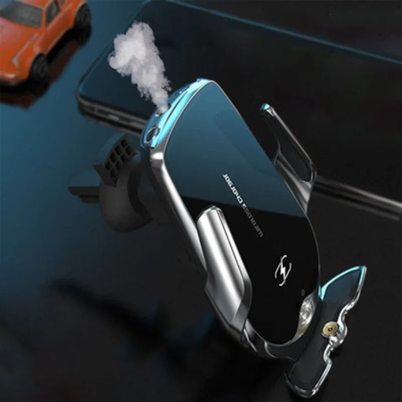 Smart Aromatherapy Wireless Charging Car Phone Holder - Image 0