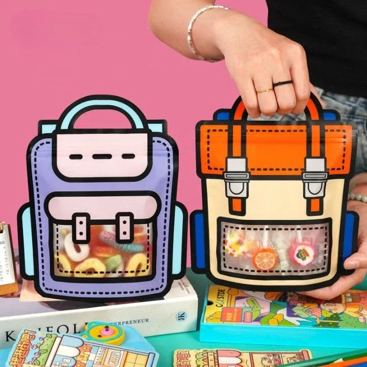 50pcs Creative 2D Cartoon Schoolbag - Image 0