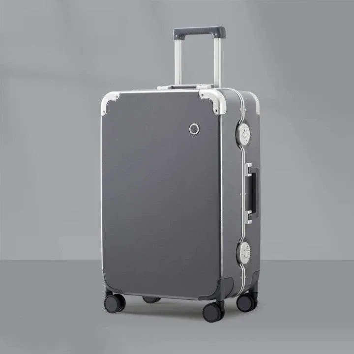 Durable Aluminum Frame Metal Corner Business Travel Suitcase - Image 0