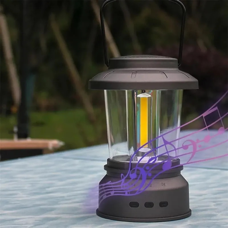 Bluetooth Camping Stepless Dimming Speaker Lantern - Image 0