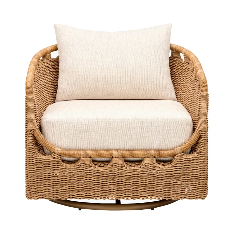 Surya x Ashley Childers Marvella Outdoor Swivel Lounge Chair