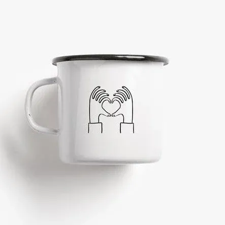 LOVE YOU A LATTE - Emaillebecher | typealive – Bild 2