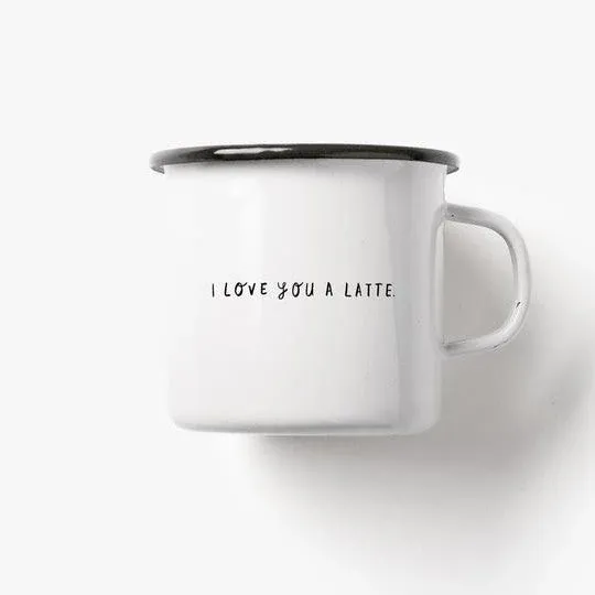 LOVE YOU A LATTE - Emaillebecher | typealive